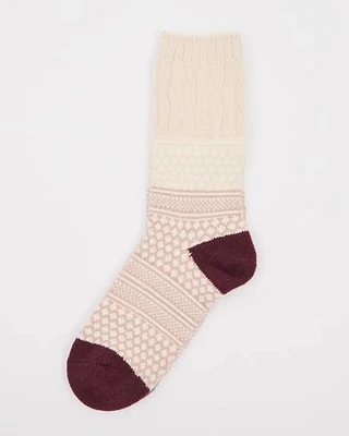 Super-Soft Socks with Fair Isle Pattern