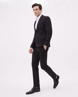 RW&CO. - Essential Black Wool-Blend Suit Pant