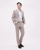 Slim-Fit Taupe Suit Blazer