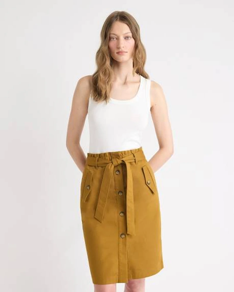 Solid Scoop-Neck Cami with Wide Straps