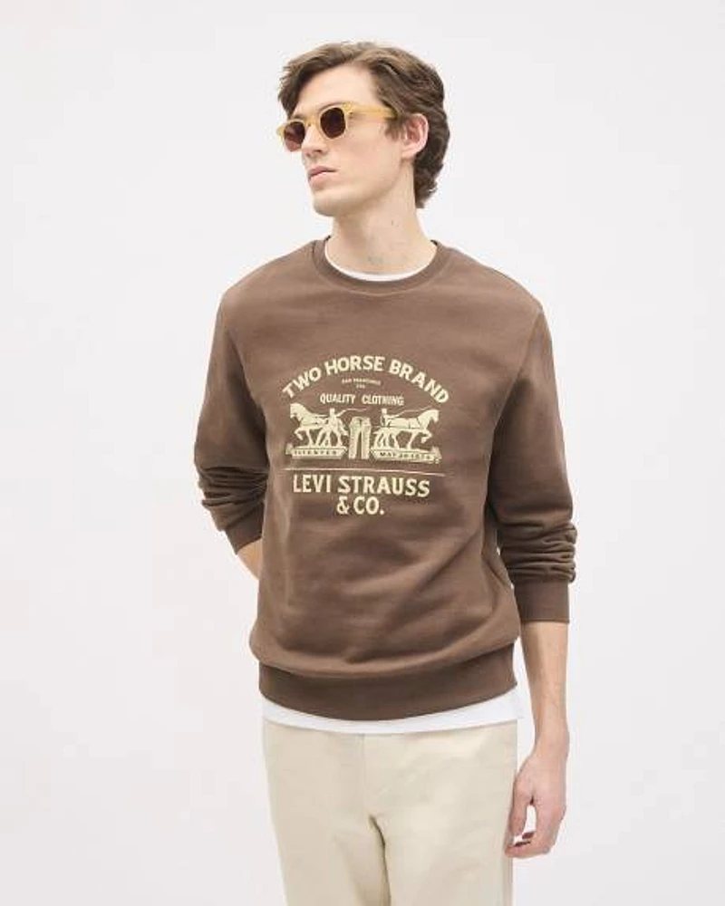 Relaxed-Fit Long-Sleeve Crew-Neck Sweatshirt