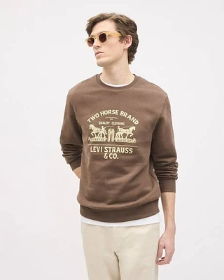 Relaxed-Fit Long-Sleeve Crew-Neck Sweatshirt