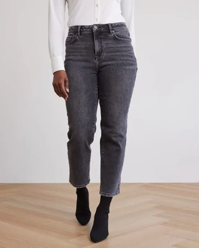 RW&CO. - Black High-Waisted Coated Skinny Jeans