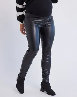 Stretch Faux Leather Skinny Pants