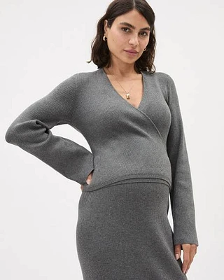 Long-Sleeve Wrap Nursing Sweatshirt