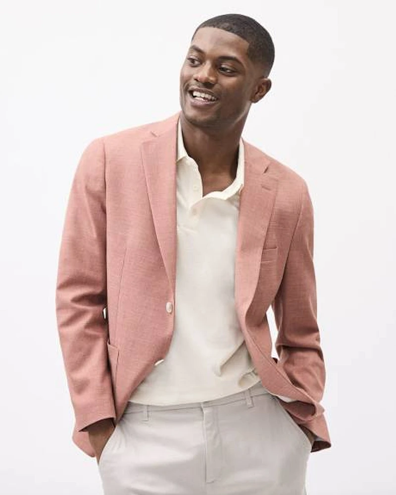 Linen-Like Slim-Fit Blazer