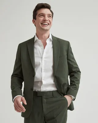 Tailored Fit Dark Green Suit Blazer