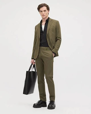 Slim-Fit Dark Olive Suit Pant