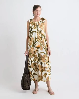 Robe Midi Sans Manches à Encolure Licou