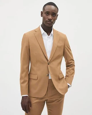 Slim-Fit Dark Honey Suit Blazer