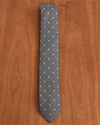 Textured Regular Tie with Dots