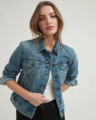 RW&Co Drop Shoulder Oversized Denim Jacket women