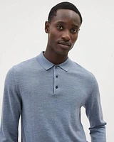 Long-Sleeve Merino-Wool Polo