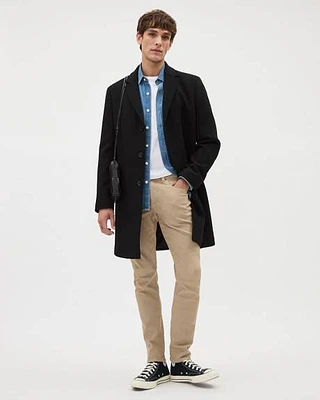 Classic Wool Coat with Tailored Collar