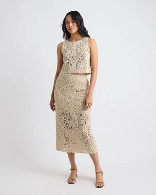 Crochet Straight Maxi Skirt