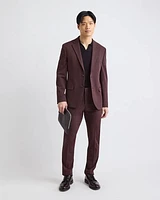 Slim-Fit Deep Berry Suit Pant