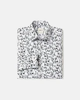 Chemise Habillée à Coupe Étroite Motif Feuillagé Style Aquarelle
