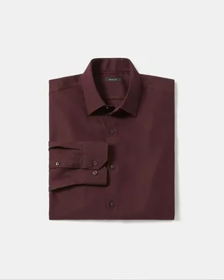 RW&CO. - Slim-Fit Knit Performance Shirt Bordeaux