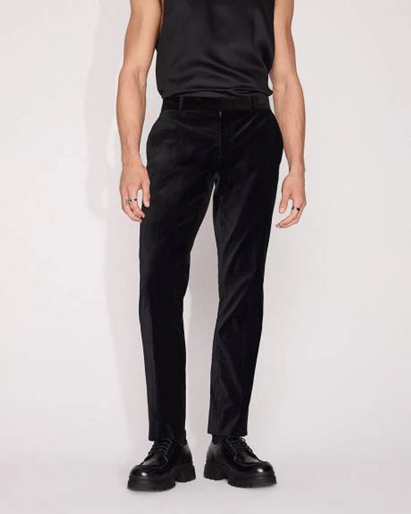 Slim-Fit Velvet Suit Pant