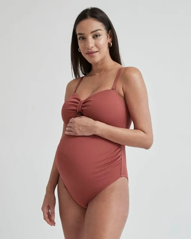 RW&CO. - One Piece Front Twist Swimsuit Thyme Maternity