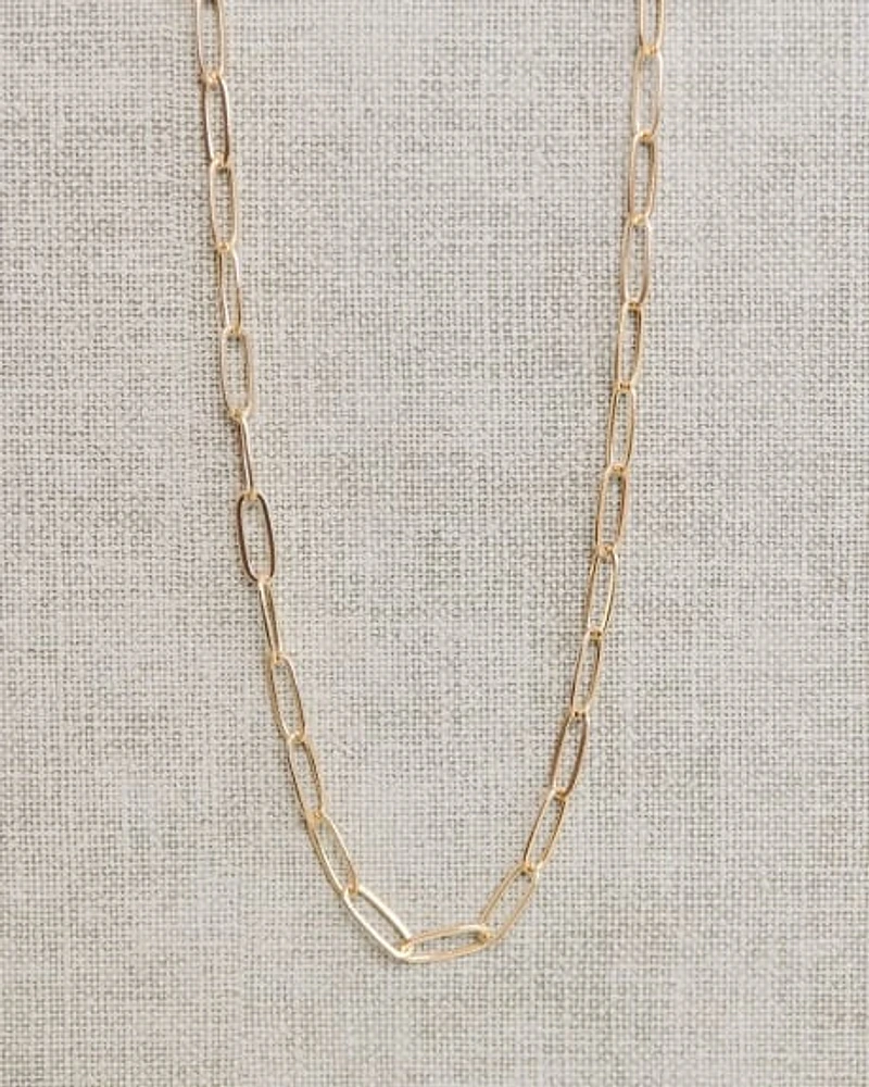 Short Paperclip Chain Necklace