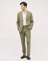 Tailored-Fit Khaki Suit Blazer