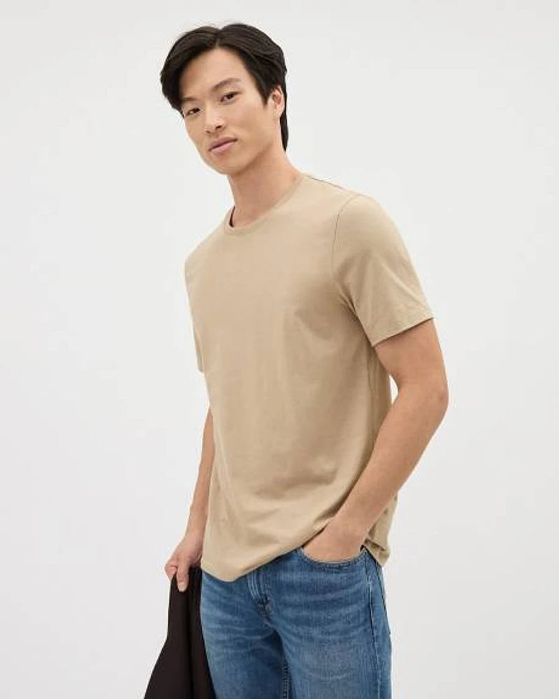 Short-Sleeve Crew-Neck Solid Tee