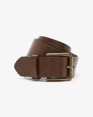 Ceinture en Cuir Tanné avec Boucle Carrée