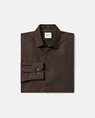 Slim-Fit Knit-Like Dress Shirt