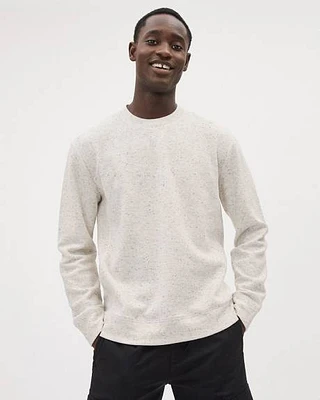 Long-Sleeve Crew-Neck Ribbed Sweater