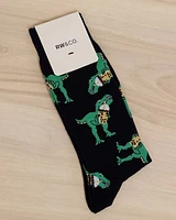 Bubble Tea Dinosaur Socks