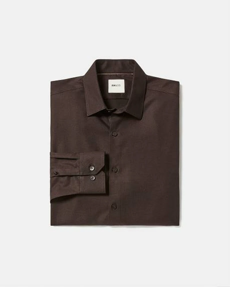 Slim-Fit Knit-Like Dress Shirt