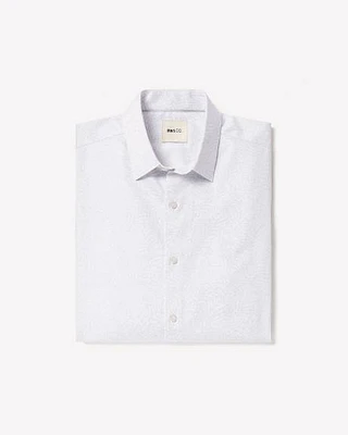 Slim-Fit Dress Shirt with Tonal Foliage Print
