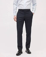 Slim-Fit Navy Windowpane Suit Pant