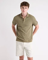 Short-Sleeve Ribbed Polo