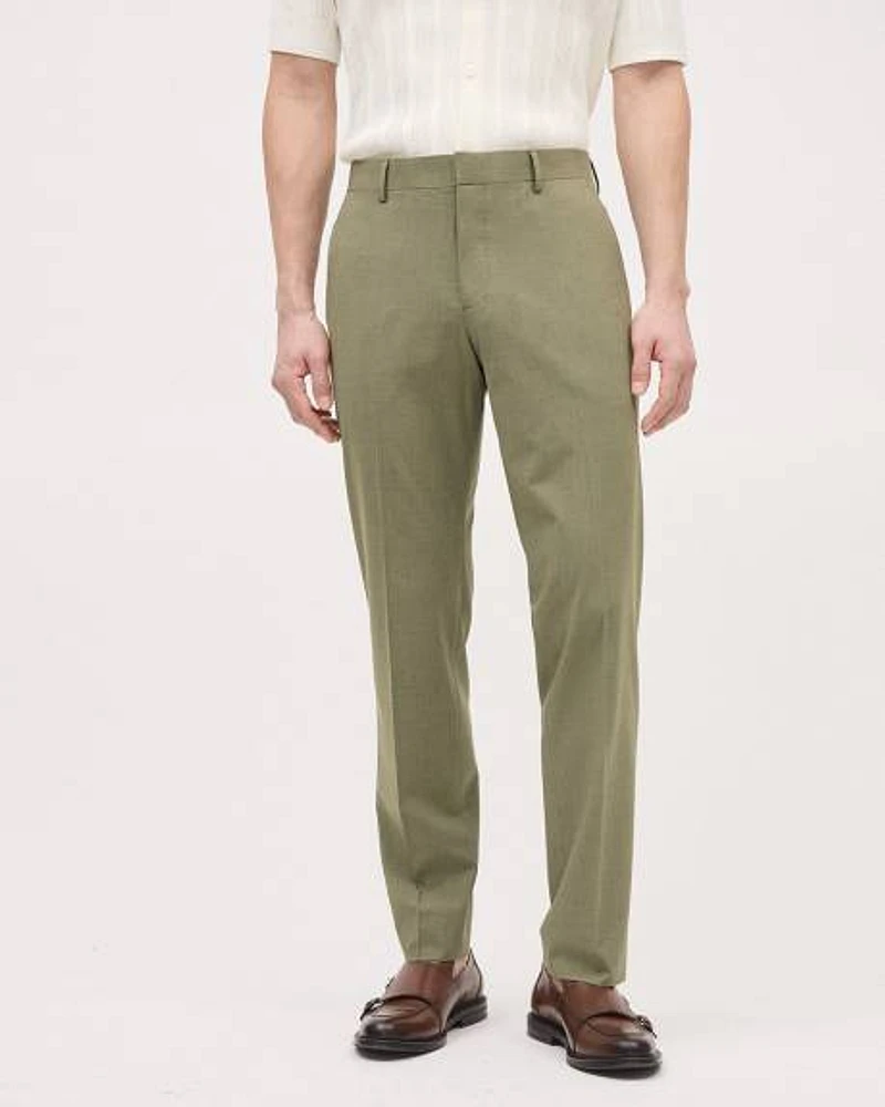 Tailored-Fit Khaki Suit Pant