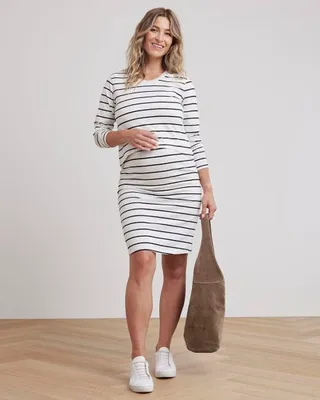 Striped Sleeveless Dress and Long-Sleeve Top
