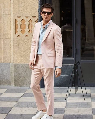 Slim-Fit Linen Suit Pant