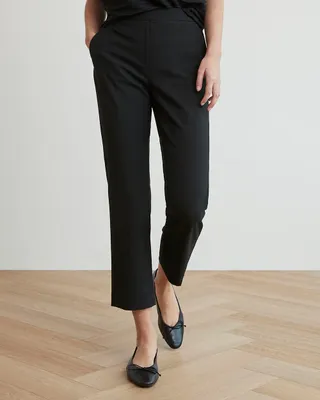 Mid-Rise Straight-Ankle-Leg Twill Pant - 27"