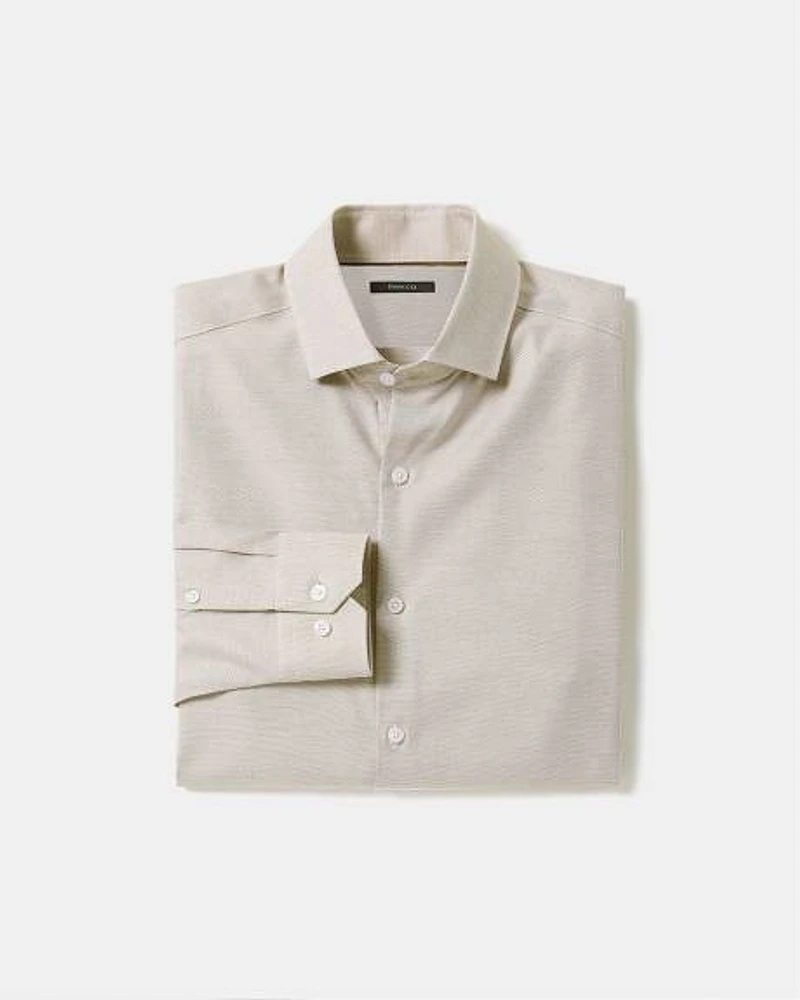 Tailored-Fit Two-Tone Dobby Dress Shirt