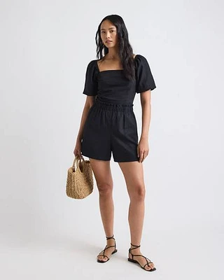 Linen High-Waisted Short