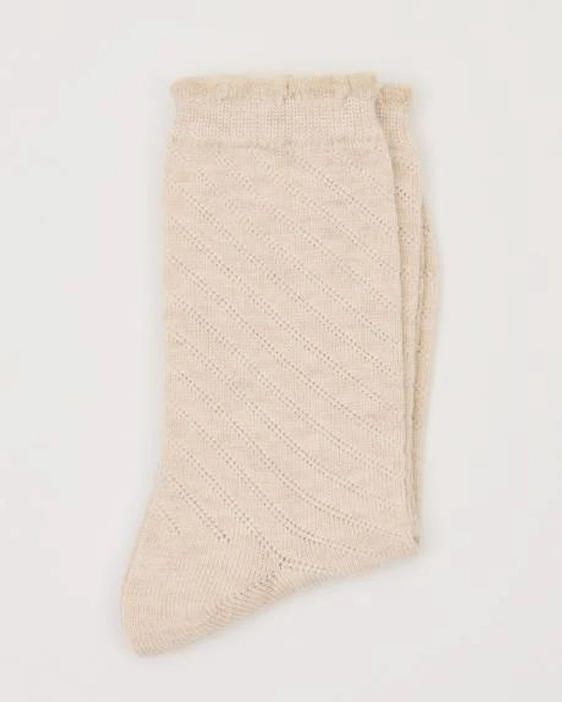 Wool-Blend Crew Socks