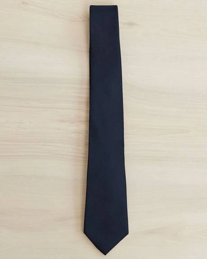 Regular Black Solid Tie