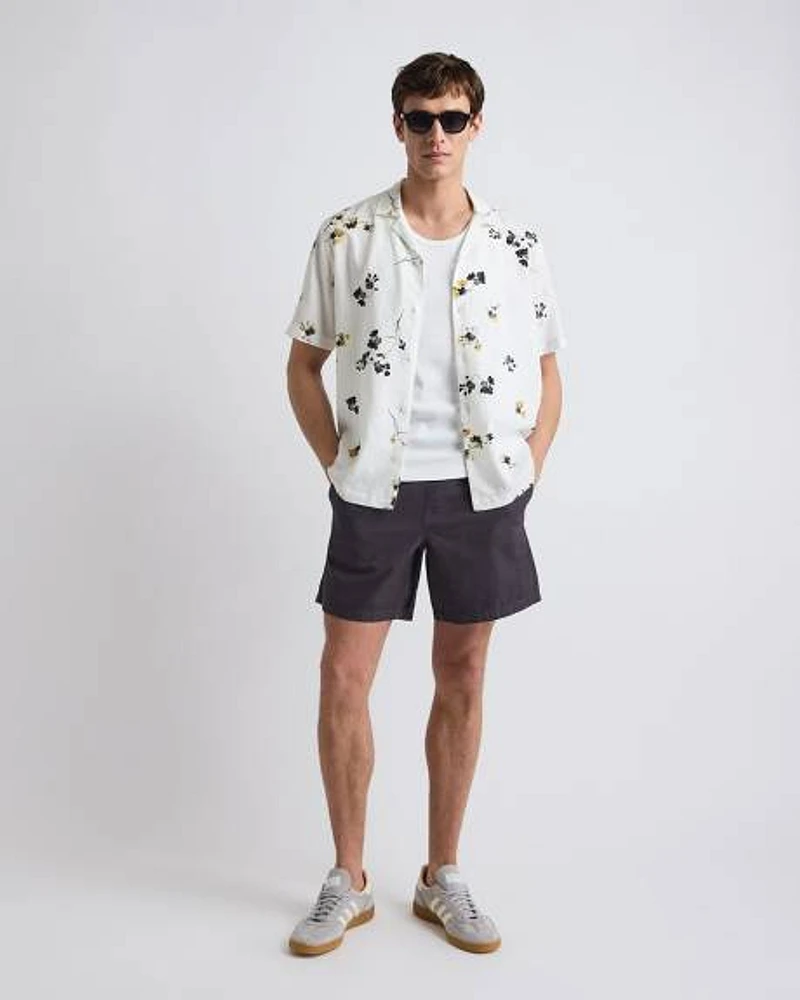 Cotton-Blend Short with Elastic Waistband