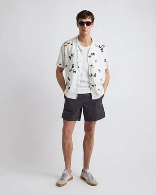 Cotton-Blend Short with Elastic Waistband