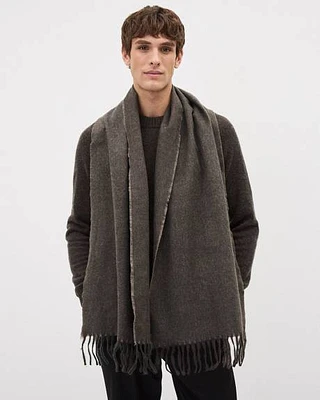 Two-Tone Scarf with Fringes