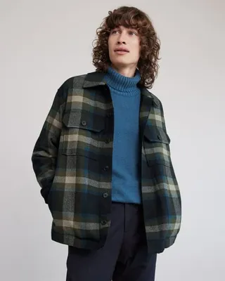 Plaid Shacket with Chest Pockets