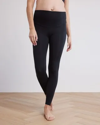 RW&CO. - Half-Panel Cotton Spandex Legging Thyme Maternity Black