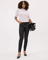 Elbow-Sleeve Mock-Neck Feather-Yarn Pullover with Pearls