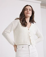 Classic-Fit Fancy-Stitch Cardigan